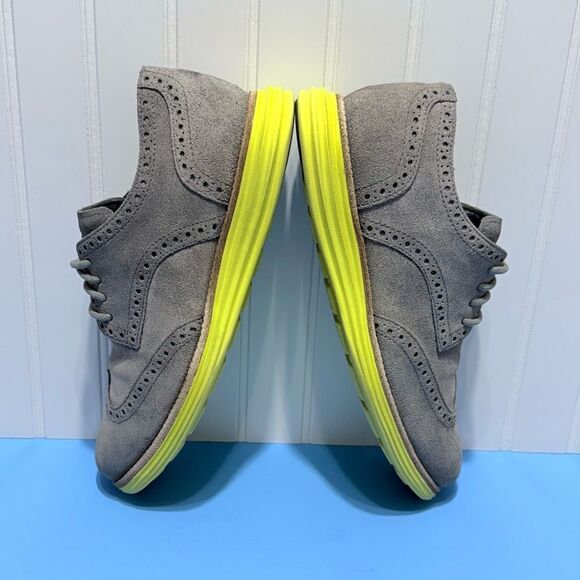 Cole Haan LunarGrand Wingtip Oxford Shoes Mens 7.5 M Gray Suede Lace Up Casual main image 10